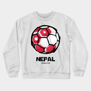 Nepal Football Country Flag Crewneck Sweatshirt